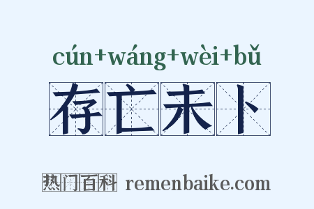存亡未卜是什么意思的图片